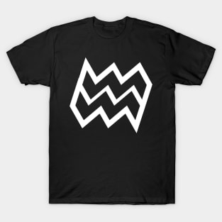 Aquarius White Outline T-Shirt